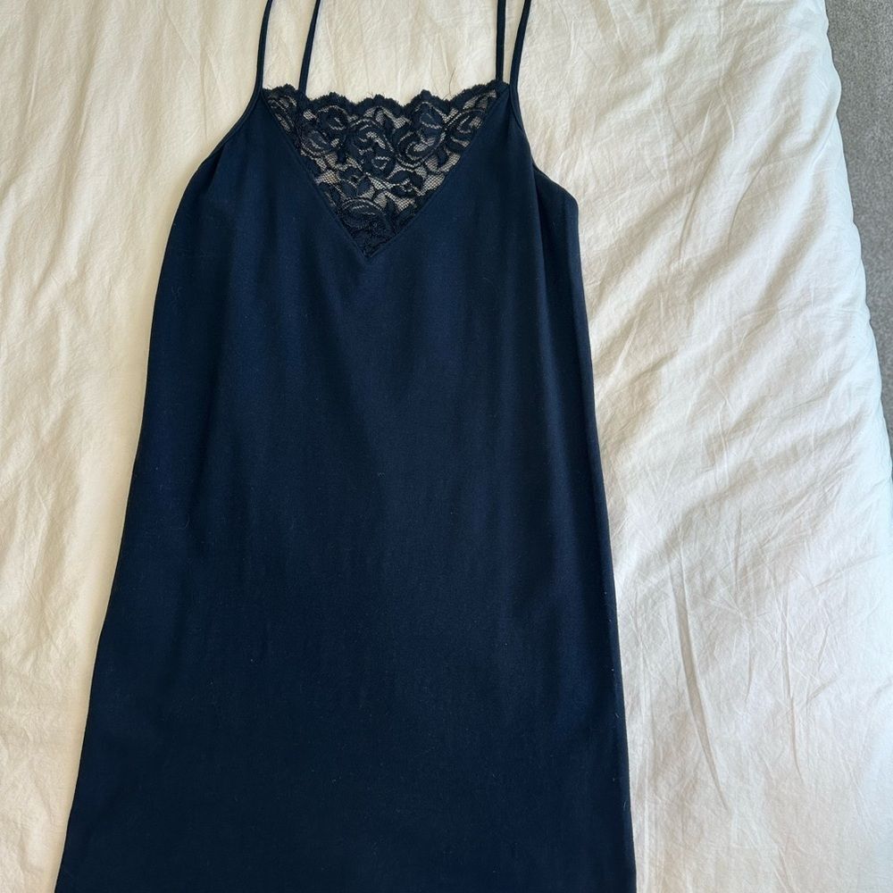 M. Rena Dark Blue Lace Cami - Picture 4 of 8
